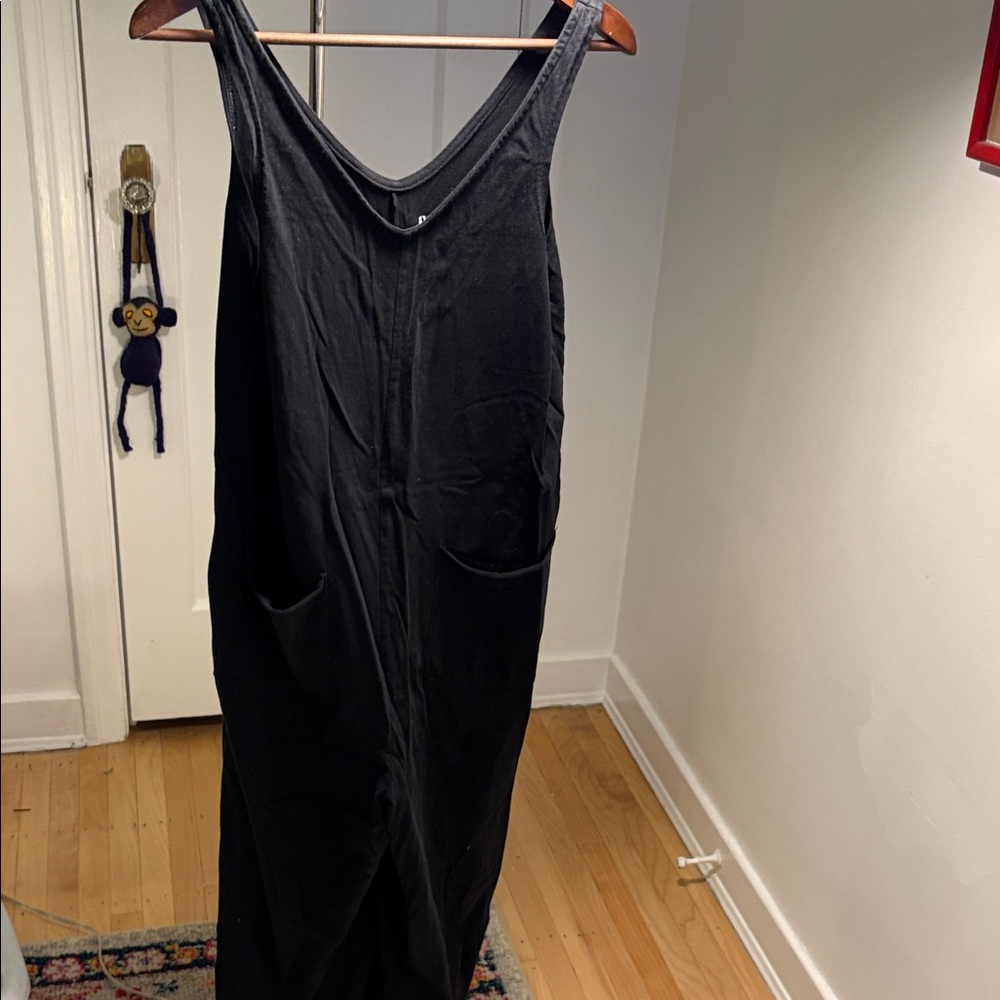 Pact Women's Black Long Sleeve Jumpsuit - Picture 2 of 2